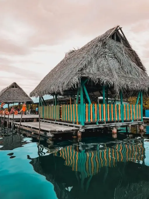 Palafito house on the waters of Ciénaga Grande